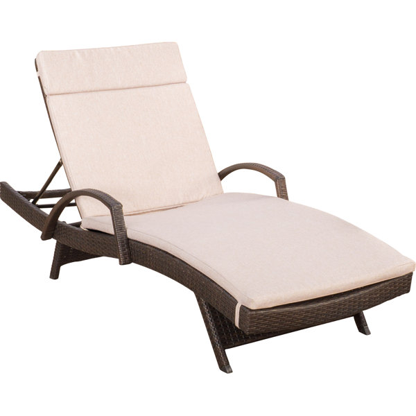 Sol 72 Outdoor™ Rebello Reclining Chaise Lounge with Cushion & Reviews